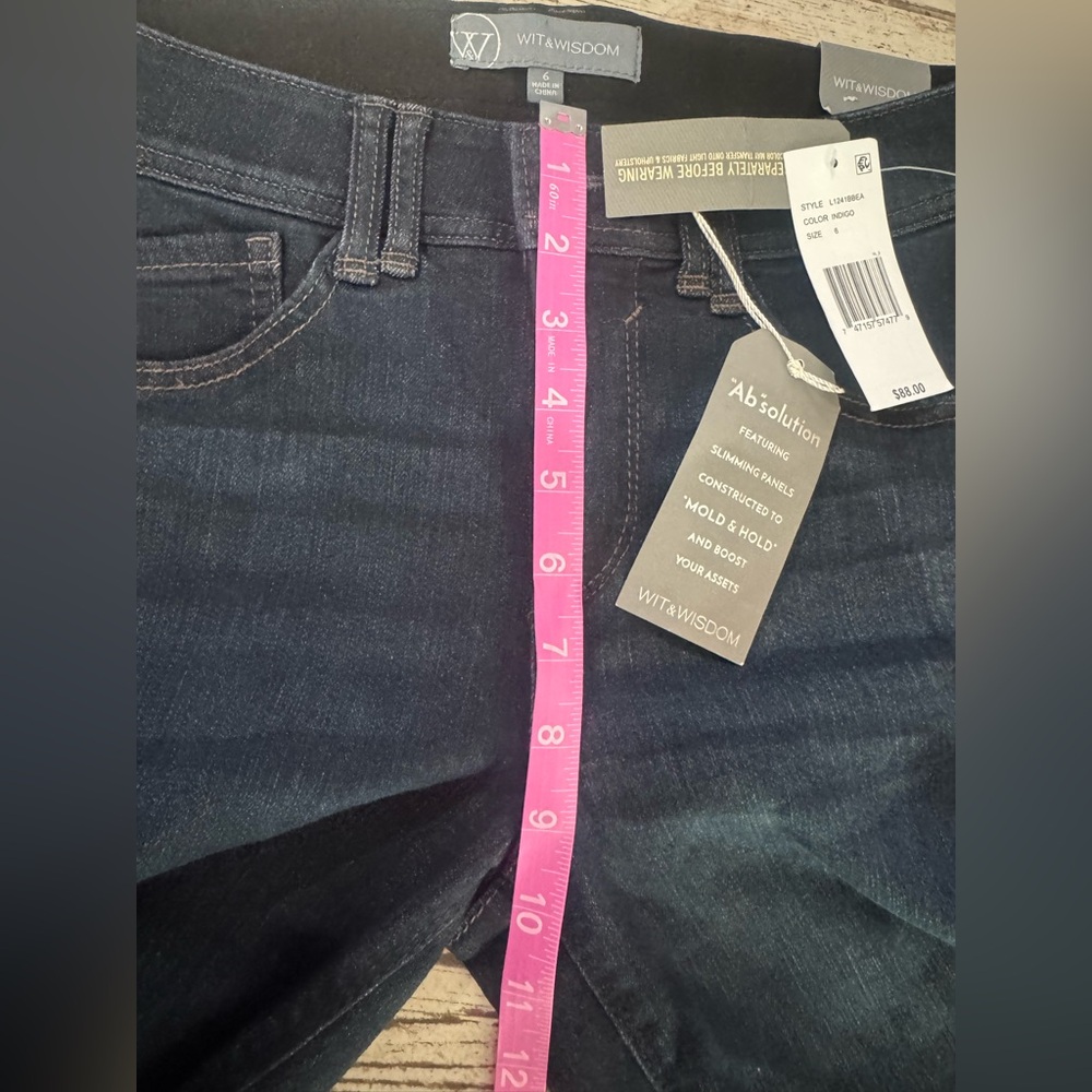 Wit & Wisdom Women's Deep Indigo Boot Cut Jeans- flattering fit (from Nordstrom) - Picture 6 of 11
